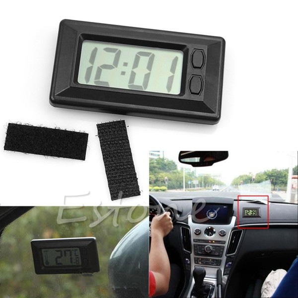 New Universal Black Digital Clock For Car-Truck-Bike-Scooter Interior Dash Drop shipping