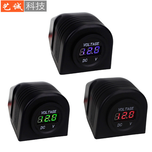 Single-Hole Tent Voltage Display Voltmeter Display Seat Universal 6-36V Voltmeter Indicator Car Charger Change