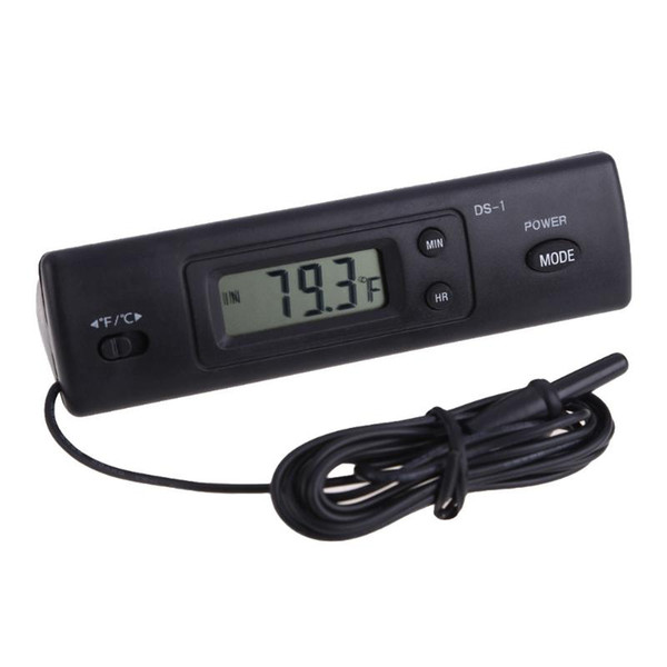 Car Digital Thermometer with 2 Probes In/Out Temperature Temp Gauge Meter Fahrenheit Celsius Thermograph Clock Auto Accessories