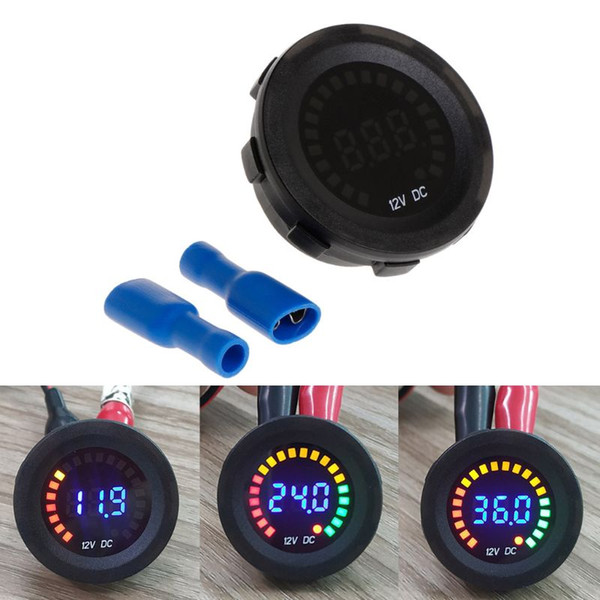 5-36V Universal Car Motorcycle Boat LED Digital Voltmeter Panel Volt Meter Monitor Gauge Display Voltage DC 12V Car Accessories