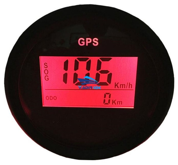 Pack of 1 52mm Digital GPS Speedometer Gauges 0-999 LCD Speed Odometers SOG COG Trip Mileometer with Red Backlight for Auto Ship