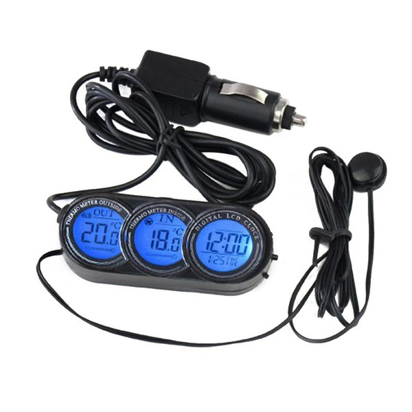 Multi-function Car Auto Vehicle In/Out LCD Thermometer Calendar Clock