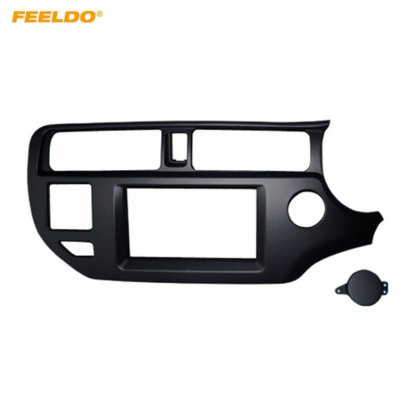 FEELDO 2Din Car Stereo Fascia Frame Trim Kit for KIA K3 RIO 2011-2013 (RHD) with SRS Hole Audio Frame Dash Panel Trim Kit #2322