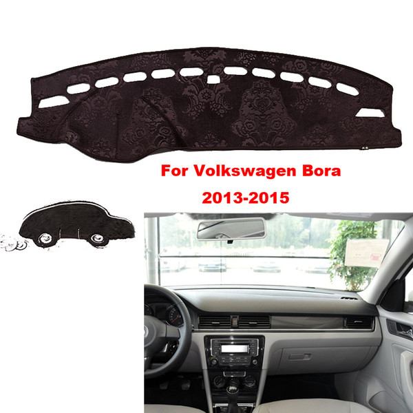 Car styling For Volkswagen Bora 13-15 Interior Dashboard Pad Cover Dash Mat Sticker Anti-Sun Velvet Instrument