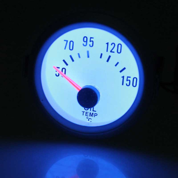 Car Single 52MM Oil Temperature Table Gauges White Dial