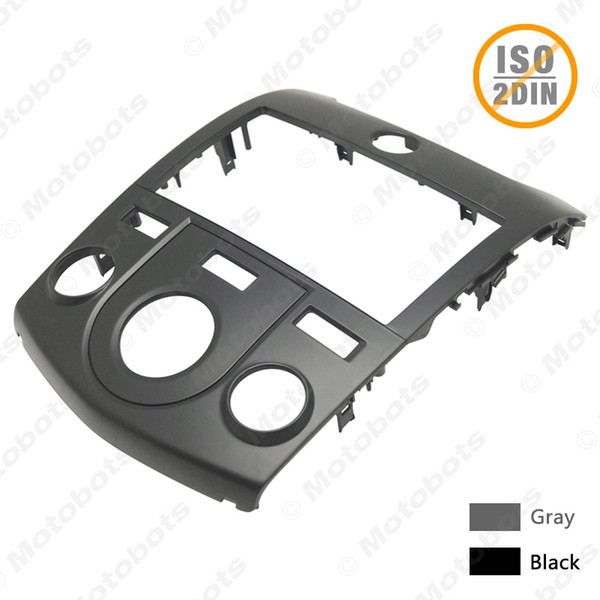 Gray/Black Car Radio Fascia Frame for KIA Forte 2009-2012 Manual AC Plate Panel Dashboard Trim Mount Installation Kit#5177