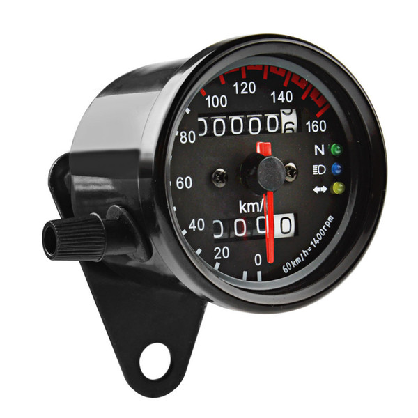 Freeshipping LED Backlight Motorcycle Speedometer Odometer Night Readable Speed Meter Gauge Panel Motorcycle Universal Odometer Instrument