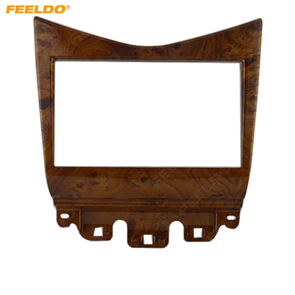 FEELDO Mahogany 2Din Fascia for Honda Accord 2002-2007 Radio DVD Stereo CD Panel Dash Mounting Installation Trim Kit Face Frame Fasica #3031