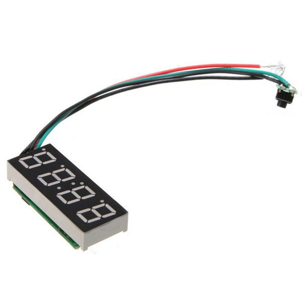 LED Digital Clock For 24 Hours Car MOTO Adjustable 7-30V DC Red