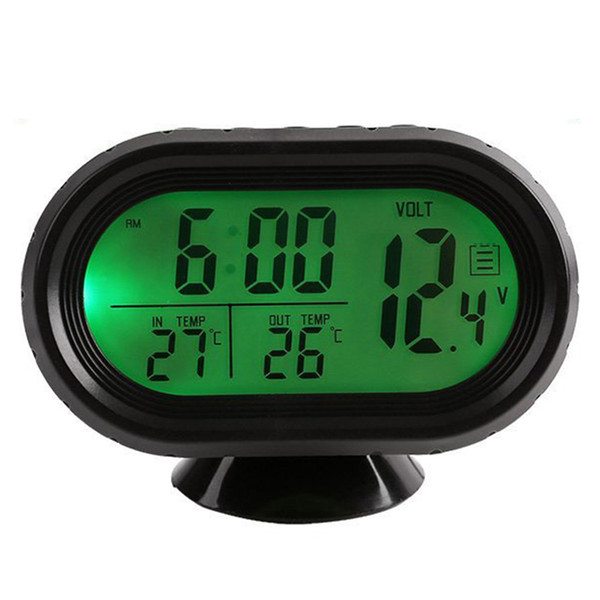 Car Clock Digital Thermometer Car Voltage Control Backlight Snooze Mode Vibration Automatic Alarm Alarm Security