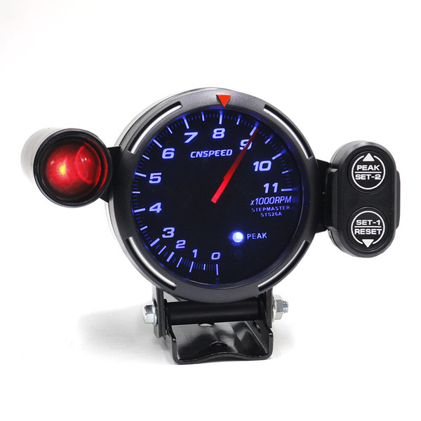 CNSPEED 80mm RPM Tachometer Racing Meter Auto Gauge With Light Red Car Speedometer Autometer