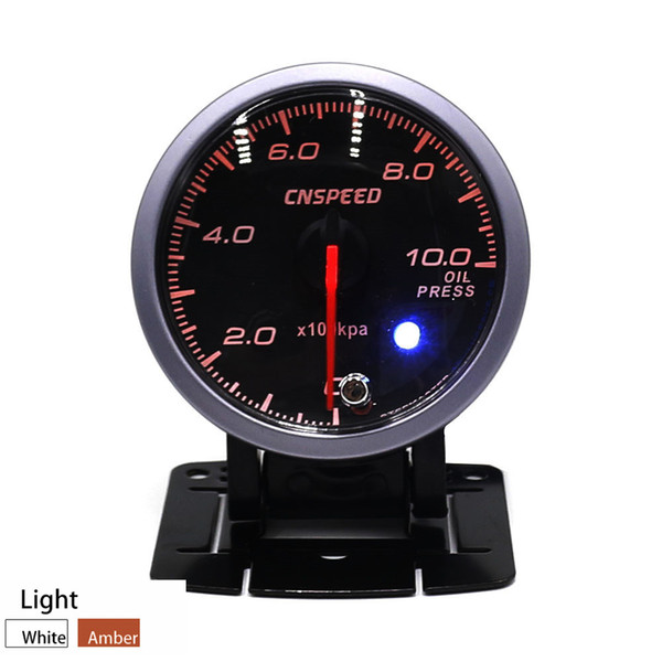 CNSPEED 60MM Car Oil pressure gauge & Lighting Black Face Auto gauge