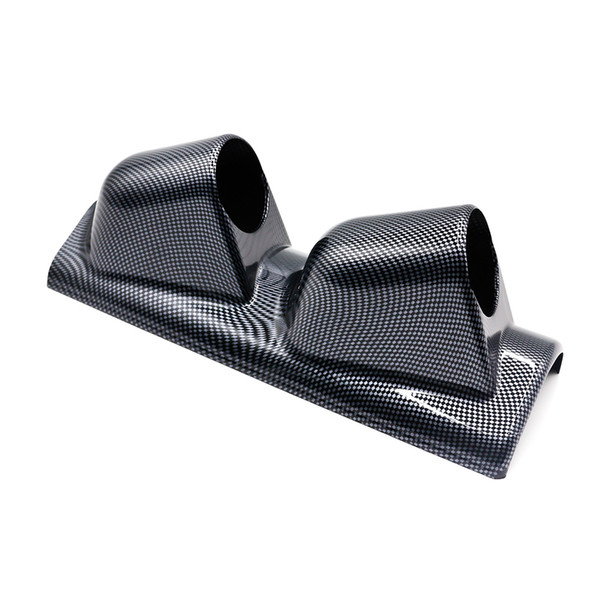 CNSPEED 52mm Universal Carbon Fiber A Pillar Pod 2 Holes Gauge Holder Pod left Driver Side car meter