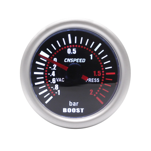 Cnspeed 52mm Universal LED Smoke Len 12V Turbo Boost bar Gauge Meter