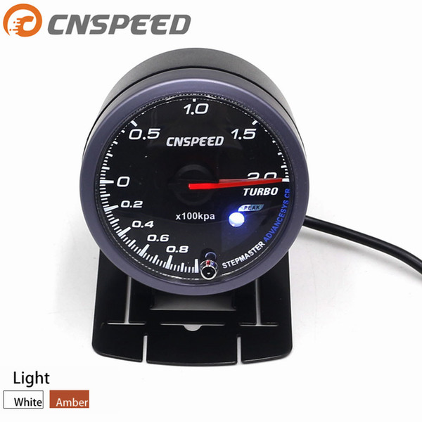 CNSPEED 60MM Car Turbo Boost gauge & Lighting BAR Black Face Auto gauge