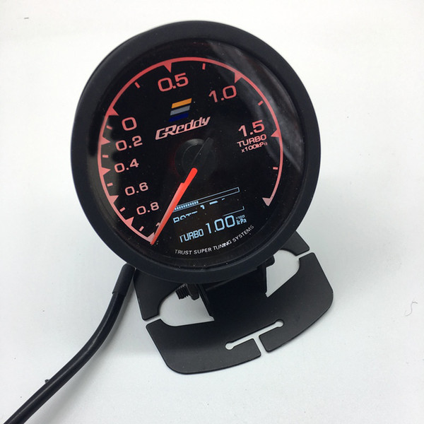 62mm 2.5 Inch 7 Color in 1 Racing GReddy Multi D/A LCD Digital Display Turbo Boost Gauge Auto Gauge Sensor