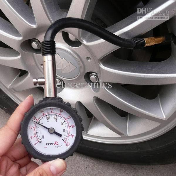 Wholesale New Air Pressure Dial Tire Tyre Gauge For Car Motorcycle Bike lots100