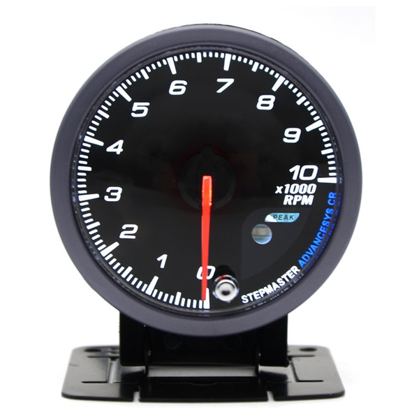 60MM Car Auto Tachometer 0-10000 RPM Gauge Black Face Meter With White & Amber Dual Led Lighting Car meter