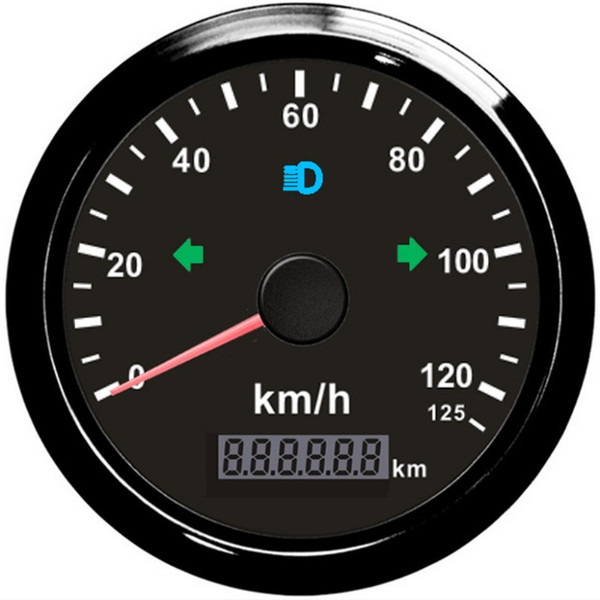 Auto Car 85mm Motorcycle GPS Speedometer 125km/h Odometer Total Mileage Adjustable Overspeed Alarm With Back Light