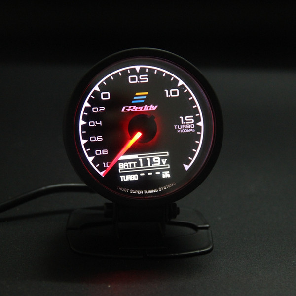 62mm 2.5 Inch 7 Color in 1 Racing GReddy Multi D/A LCD Digital Display Turbo Boost Gauge Auto Gauge Sensor