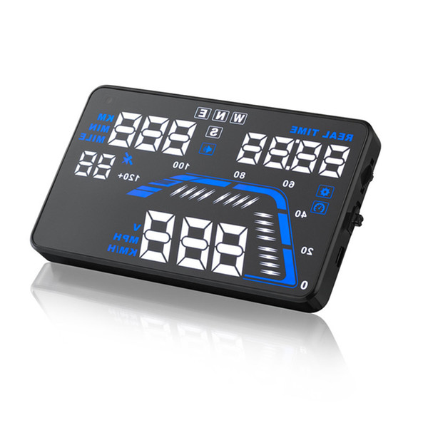 5.5 Inch Universal Car GPS HUD Q7 Head-Up Display Dashboard Mounted Projector Speed Warning Speedometers LCD OBD II