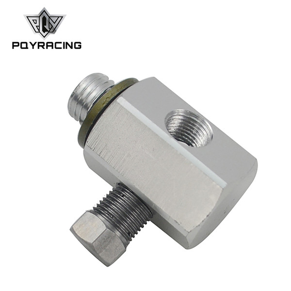 PQY RACING - For BMW 3 Series E30 E36 3 Port Oil Pressure Temperature Gauge Adaptor T Piece PQY-OGA01