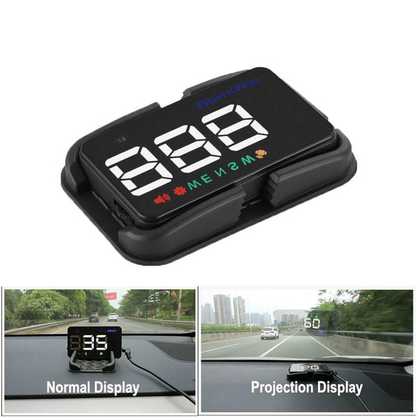 free shipping digital Over Speed Alert Car HUD GPS Speedometer Speedo Head Up Display