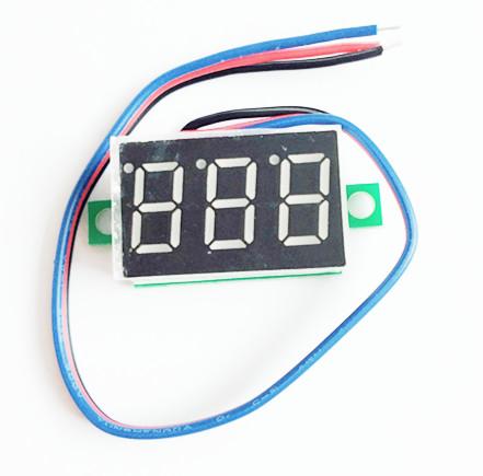 DC 0.36 inch 0-200V 3 wires 3 bits Red Digital Voltage Panel Meter Voltmeter tester for Electromobile Motorcycle car