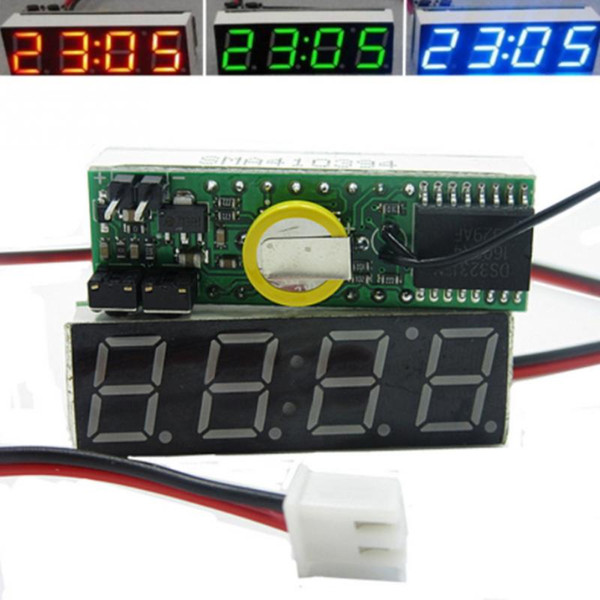 3 in 1 Car Vehicle Digital Tube LED Voltmeter Thermometer Time Automobile Table Clocks Dial Electronic Clock