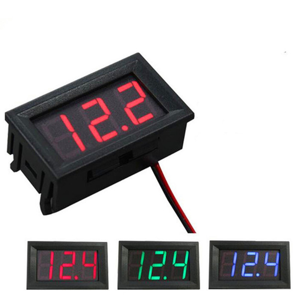 0.56 Inch DIY Mini Voltmeter Tester Digital Voltage Test Battery DC 4.5-30V Red Green Blue for Auto Car LED Display Gauge Car Accessories