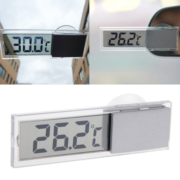 DHL 100PCS Car Truck LCD Digital Temperature Sensor Indoor Outdoor Home Sucker Thermometer