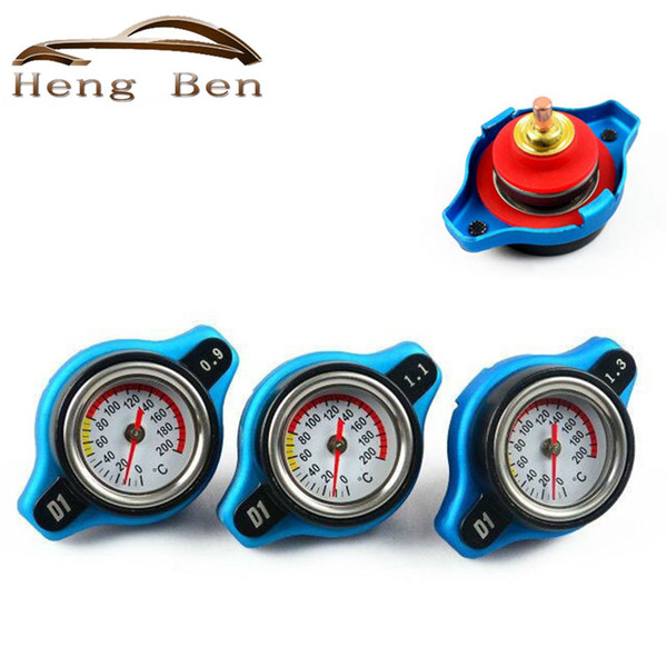 HB Racing Temperature Gauge With Utility safe 0.9 and 1.1 and 1.3 Bar Water Temp Gauge Thermo Radiator Cap Tank Cover