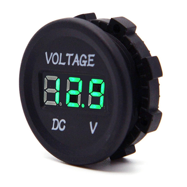 DC12V LED Digital Display Voltmeter Waterproof for Boat Marine Vehicle Motorcycle Truck ATV Camper Carav- Red Green Blue LED Display