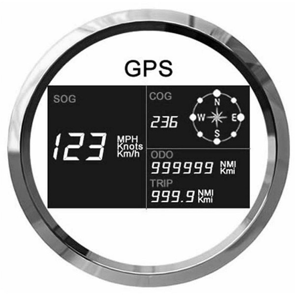 Multiple Backlights Auto Motorcycle 85mm Digital GPS Speedometer Speed Gauge COG Odometer Mileage Trip Counter Adjustable