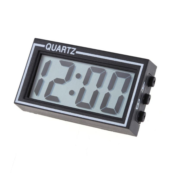 Mini Lighted Digital Car Clock Auto Car Truck Dashboard Date Time Calendar Black Vehicle Electronic Digital Clock High Quality