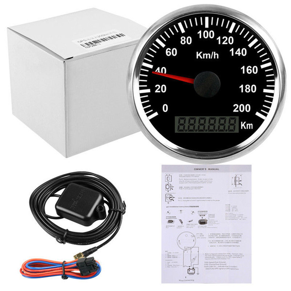 GPS Speedometer Speedo Gauge 200KM/H For Car Boat Yacht Vessel With Backlight 85mm 12V/24V