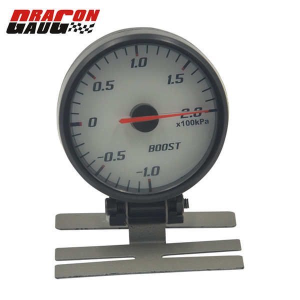 Dragon gauge 60mm Pointer Black Shell Blue backlight Car Turbo boost gauge KPA Turbin Meter With Sensor