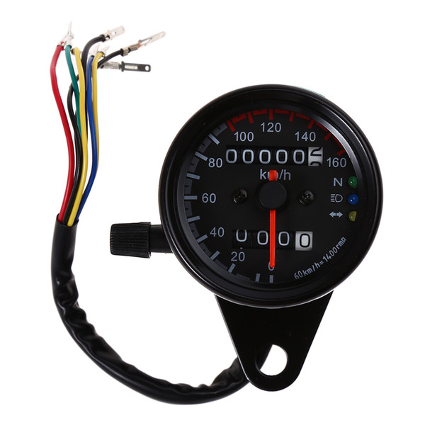 Universal Dual Odometer Speedometer Gauge Speed Meter Gauge Night Light LED Backlight Digital Motorbike Gauge Motorcycle Modification Part