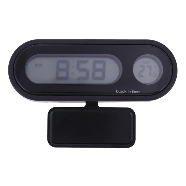 Car Interior Dashboard Mount Mini Clocks LED Digital Display Clock Thermometer Car styling Electronic Accessories