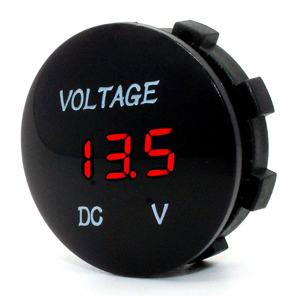 Waterproof LED Digital Display Voltmeter 12-24V DC for Car Motorcycle Boat Marine Truck Rv ATV- Red Green Blue LED Display