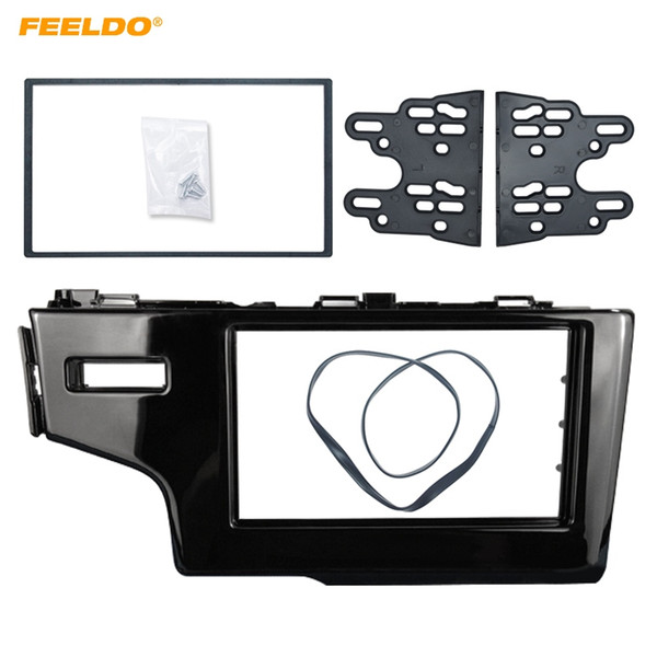 FEELDO Car Radio Stereo 2Din Dash Panel Fascia Frame Adapter For HONDA Fit Jazz (LHD) 2013+ Installation Trim Kit #4944