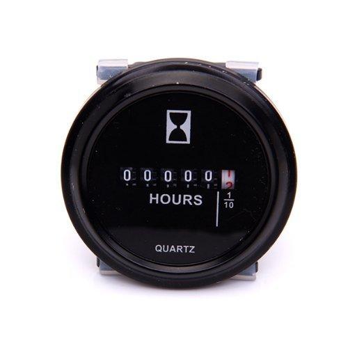 DC 8-80V Car Engine Mechanical Round Hour Meter Counter Timer Hourmeter Auto Car Gauge Meter