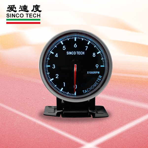 60mm tachometer digital race car gauge green color 12v DO6350; display 0-9000 RPM range ,alarm with LED light and Buzzer