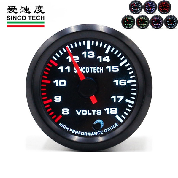 SINCO TECH High Speed Race Car Gauges Single Function Instrument DO6347; Motor Race Car Gauges Voltmeter