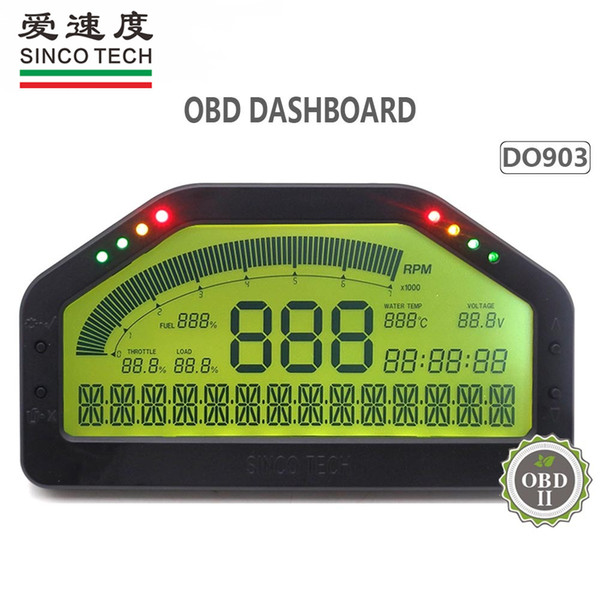 Do903 OBD Multi-Function Dashboard 9000rpm; Vehicle That Meets The Obdii Standards;Car Pickup Dash Race LCD Screen Display for OBD2