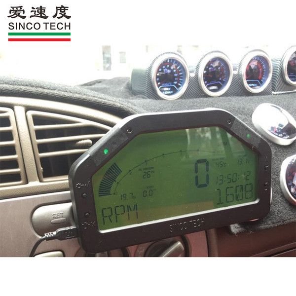 DO904 Racing Car Gauges LCD Dash 12V Universal with Green Color Backlight