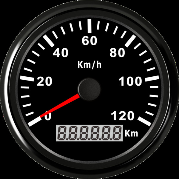 85mm GPS Kilometers Speedometer Car Meter, Black Dial black cover : Voltage 9~32v,Input : GPS, Background Light: red