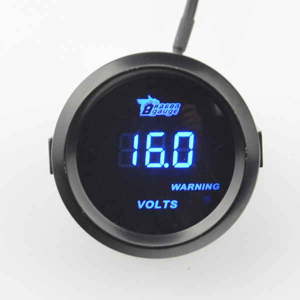 2 Inch Black Shell And blue LED Light auto Car motorcycle 12V voltage meter Volt gauge free shipping