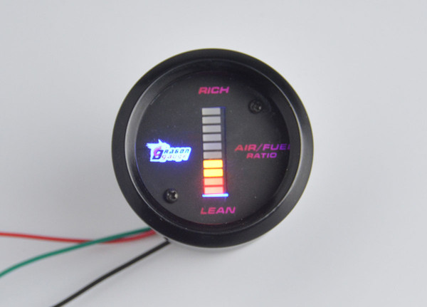 52mm Dsplay Color Car Motor Digital LED Air Fuel Ratio Gauge Auto Gauge Lean Rich Free Shipping