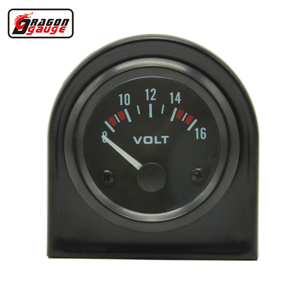 Dragon gauge 52mm Pointer Auto Motor Car Volt Gauge Meter + Gauge pod Car Styling Car volt 8-16V